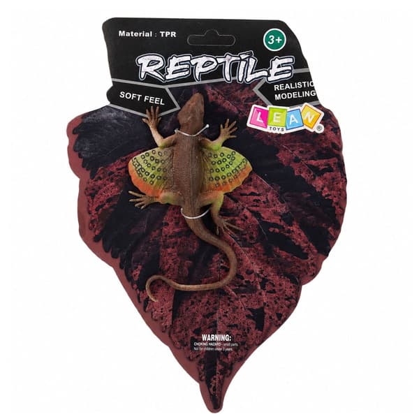 Reptilfigur svart drake i TPR-gummi 13 cm