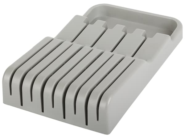 Knivindsats til skuffe 9 rum plast grå 17,5x30x5,5 cm