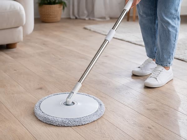 Spinmoppi ämpärillä 360° + 2 mikrokuituliinaa teleskooppivarrella 133 cm