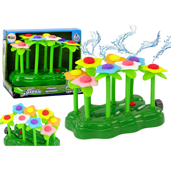 Vandsprinkler legetøj med LED-lys, slangeforbindelse, 3+ år