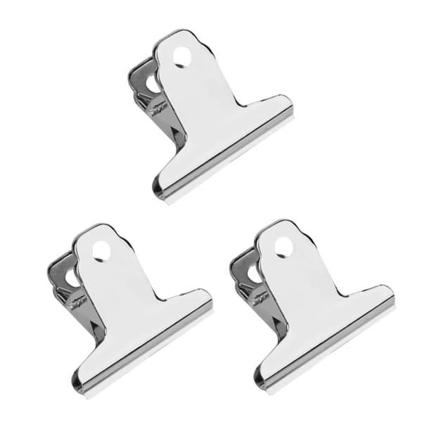 Metallklämmor 75 mm silver 3-pack för tjocka dokument och block