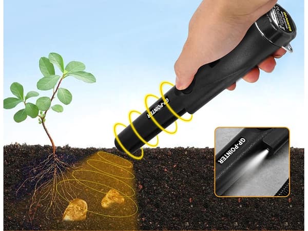 GP-POINTER pinnmetalldetektor IP66 med LED ljud/vibration svart