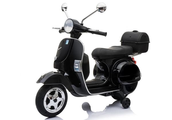 Elmotorcykel til børn 12V 2x45W 3-4 km/h sort med MP3/USB
