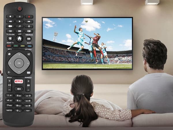 Universal fjernbetjening til Philips TV, sort, 20,5 cm