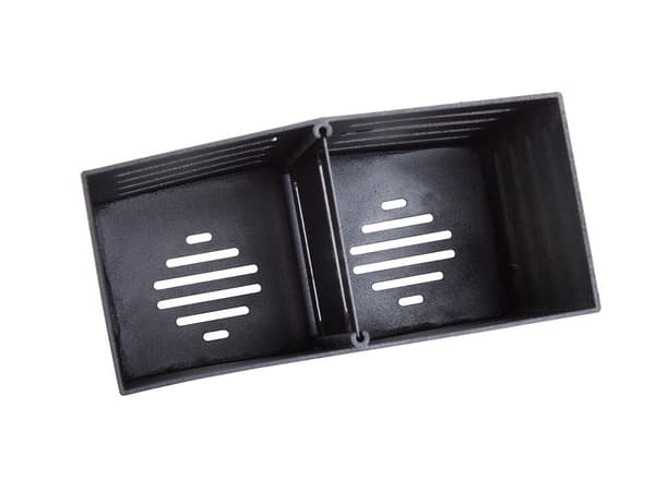 Vægmonteret bestikholder 2 rum rustfrit stål 15x7x13,5