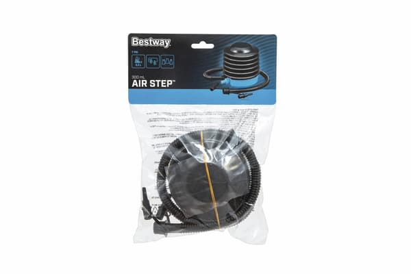 Fotpump 500 cm³ 13 cm med 3 utbytbara munstycken för uppblåsbart