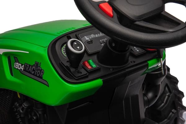 Elektrisk traktor 24V batteridrevet grøn til børn og voksne