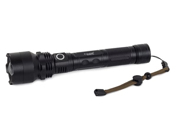 Genopladelig lommelygte CREE XHP50 zoom IPX5 med 2 batterier
