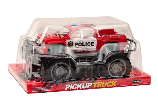 Leksaksbil polispickup off-road 31 cm friktionsdriven, 3+ år