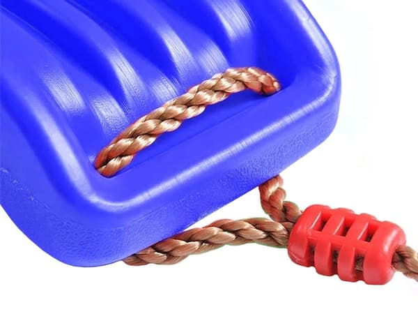 Børnegynge i plast blå 44x17x7,5 cm, reb 110–190 cm