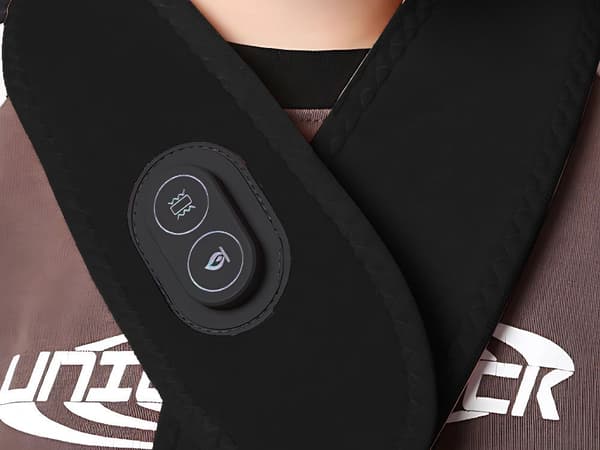 Nakkemassagebånd med varme og vibration 3 indstillinger USB-C sort