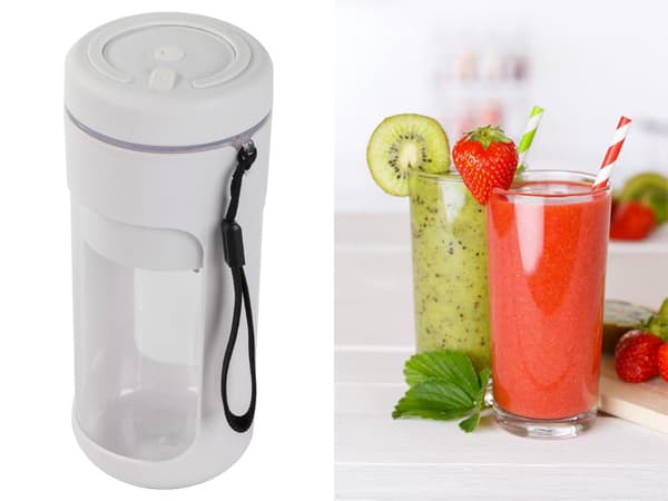 Portabel USB-blender 450 ml uppladdningsbar 2000 mAh vit