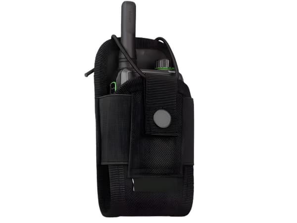 Walkie-talkie-holster polyester sort 8,5x3x15,5 cm