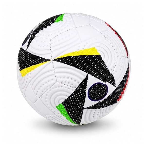 Träningsfotboll storlek 5 Ø22 cm vit med mönster