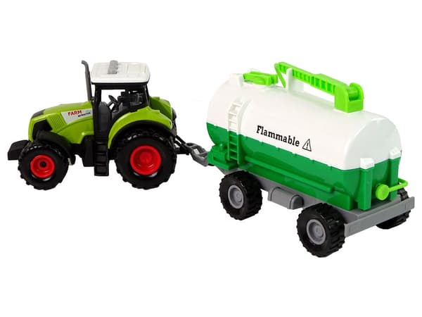 Legetraktor med tankvogn og lyd, 3+ år, batterier medfølger