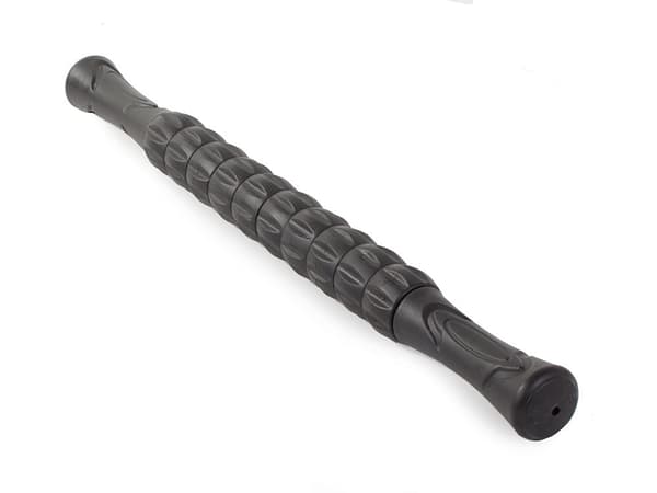 Massage roller med 9 rullar för rygg/ben plast svart 42 cm