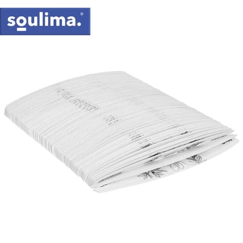 Nagelfiler båtform slim 100/180 zebra grå 100-pack för manikyr/pedikyr