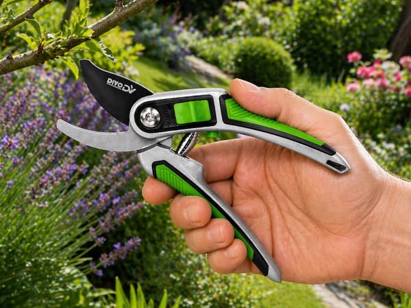 Sekatör justerbar bladöppning 12/20 mm grön 22 cm