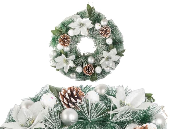 Julekrans med kogler 30 cm