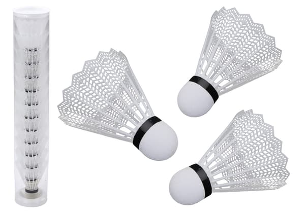 Badmintonbollar shuttlecocks 12-pack standard, hållbara