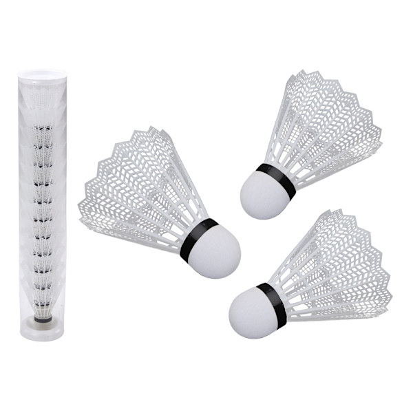 Badmintonfjerbolde shuttlecocks 12-pack standard, holdbare