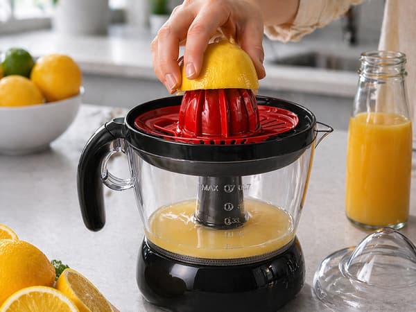 Elektrisk citruspresser 0,7 l 25 W plast sort