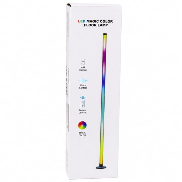 LED-kulmalamppu 90 cm RGB 16M väriä 210 tilaa Bluetooth USB