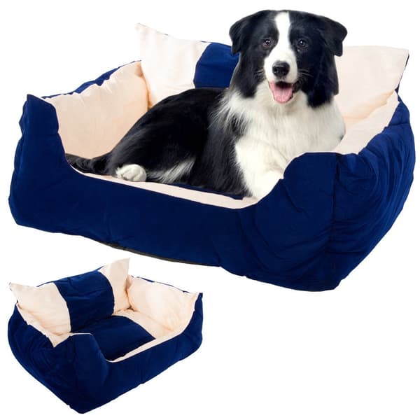 Hundeseng til store hunde 75 x 56 x 25 cm med skridsikker underside