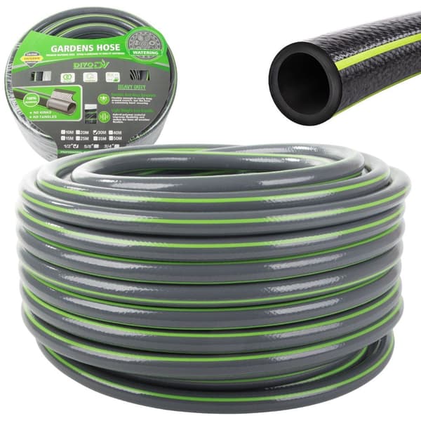 Trädgårdsslang 1/2 tum 30 m 3-lagers PVC/gummi UV-resistent