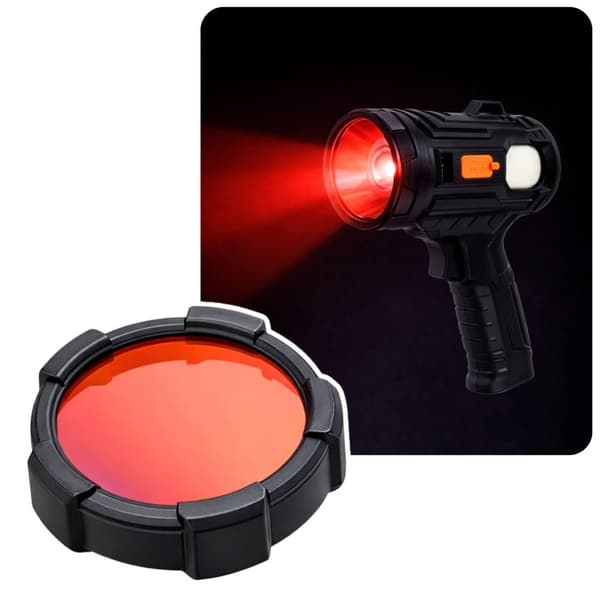 LED håndholdt strålkaster 6 indstillinger USB/solpanel IPX4 1800 mAh