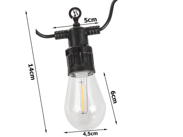 Ljusslinga utomhus 10 LED varmvit 10 m IP44