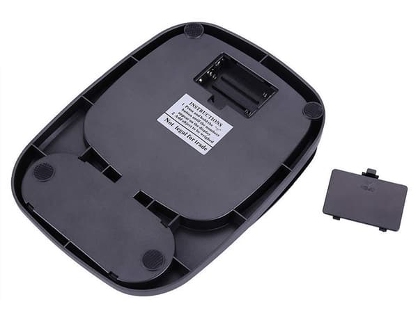 Digital køkkenvægt 0,1 g præcision 3 kg LCD sort inkl. batterier