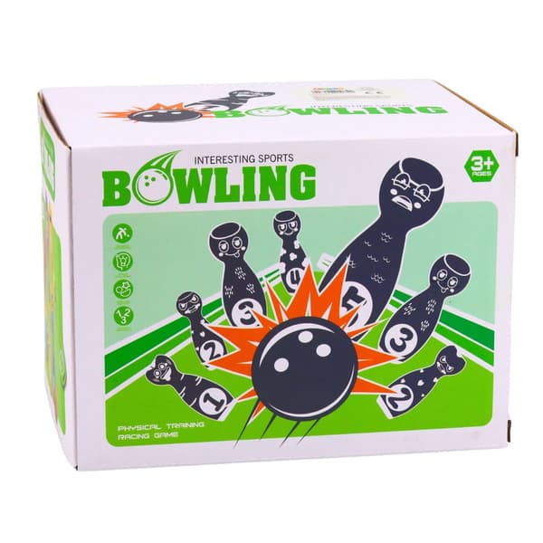 Bowling sæt til børn 12 dele plast, 10 kegler 13 cm + 2 bolde