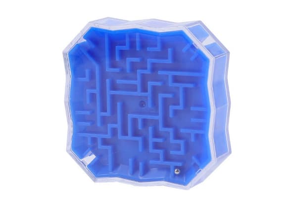 Labyrintspil med kugle 5x5 cm lommespil til børn 3+ CE EN71