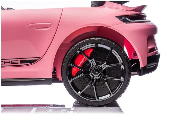 Sähköauto lapsille Porsche GT3 24V vaaleanpunainen akullinen ajolelu