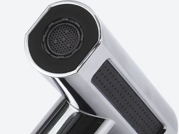 Vandhanemundstykke M22 360° roterende 4 stråleindstillinger forkromet sølv