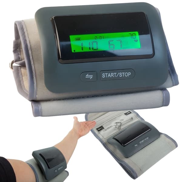 Automatisk blodtryksmåler overarm med pulsmåling LCD manchet 22–32