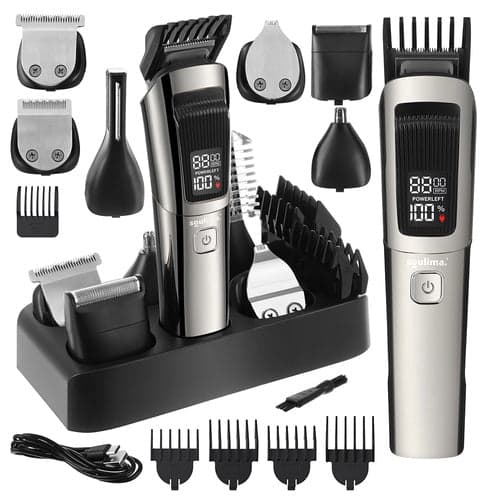 8-i-1 barbermaskine & trimmer til hår/skæg/krop, USB-C, IPX6