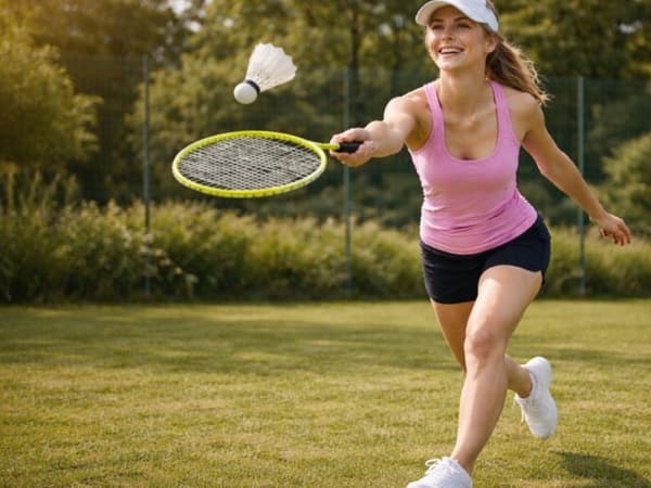 Badmintonmailasetti 2 kpl 65 cm, vihreä, kotelolla