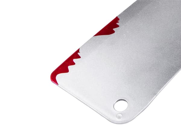 Halloween-kniv cleaver i plast med blodig effekt 1-pack