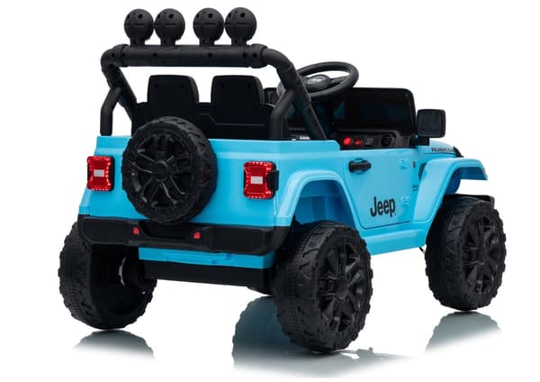 Batteridriven leksaksbil Jeep Rubicon 24V ride-on ljusblå