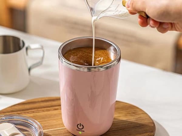 Självomrörande termosmugg 350 ml rostfritt stål IPX6 USB-C