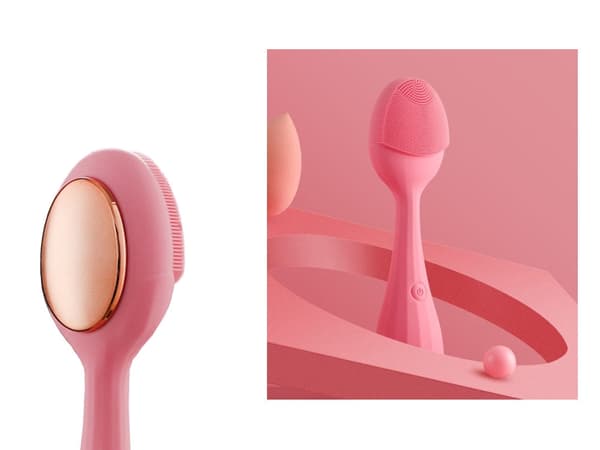 Ansigtsrensebørste sonic-massage silikone IPX5 genopladelig