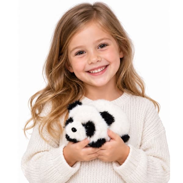 Krammedyr panda blød legetøj sort/hvid