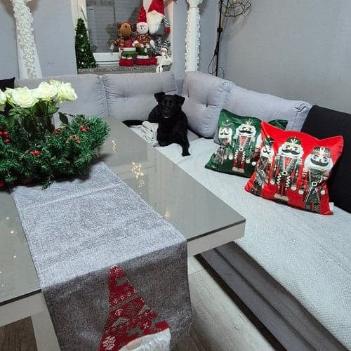 Pehmoinen tyynynpäällinen joulumotiivi nutcracker 40x40 cm polyesteri