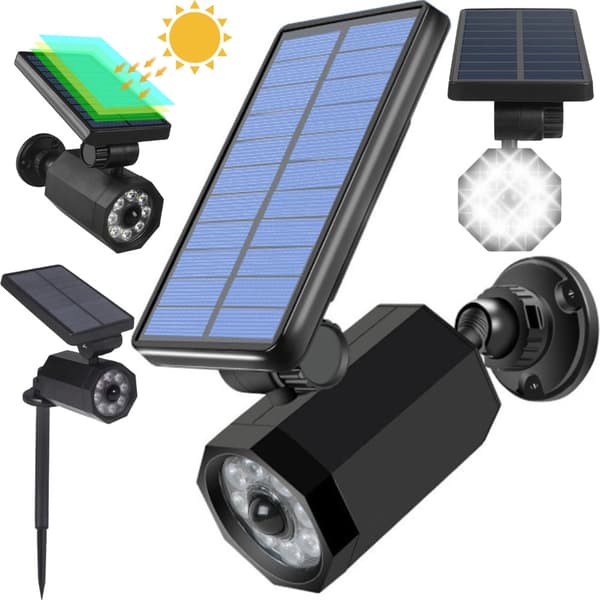 Solcellelampe LED med bevægelses- og skumringssensor 66 cm
