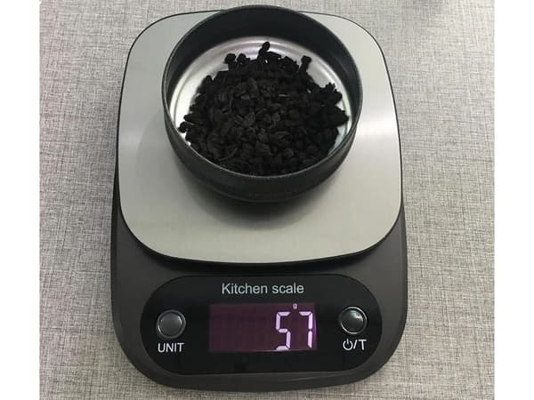 Digital køkkenvægt 0,1 g præcision 3 kg LCD sort inkl. batterier