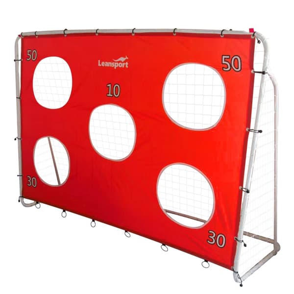 Fodboldmål med målskive 213x152 cm stålramme med polyesternet