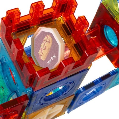 Magnetiska byggblock 3D kulbana 110 delar med LED, 3+ år