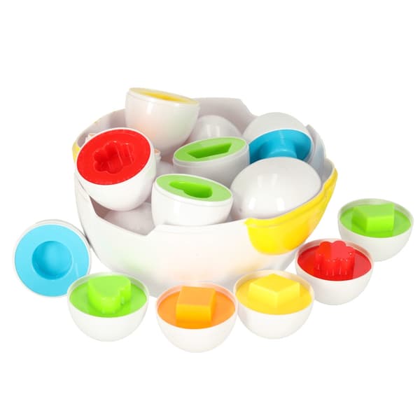 Montessori formpussel ägg 12-pack i hönbehållare, 18 mån+